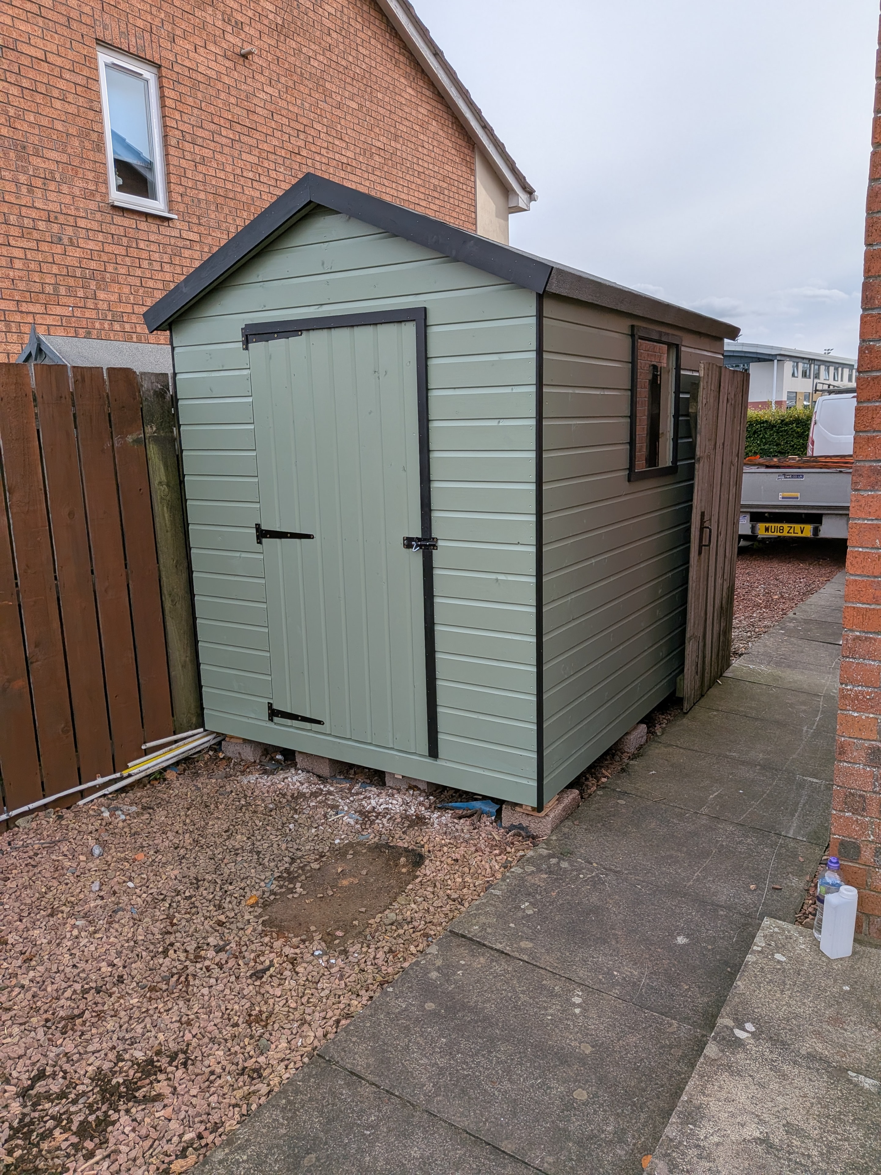 Bespoke garden shed with patio doors