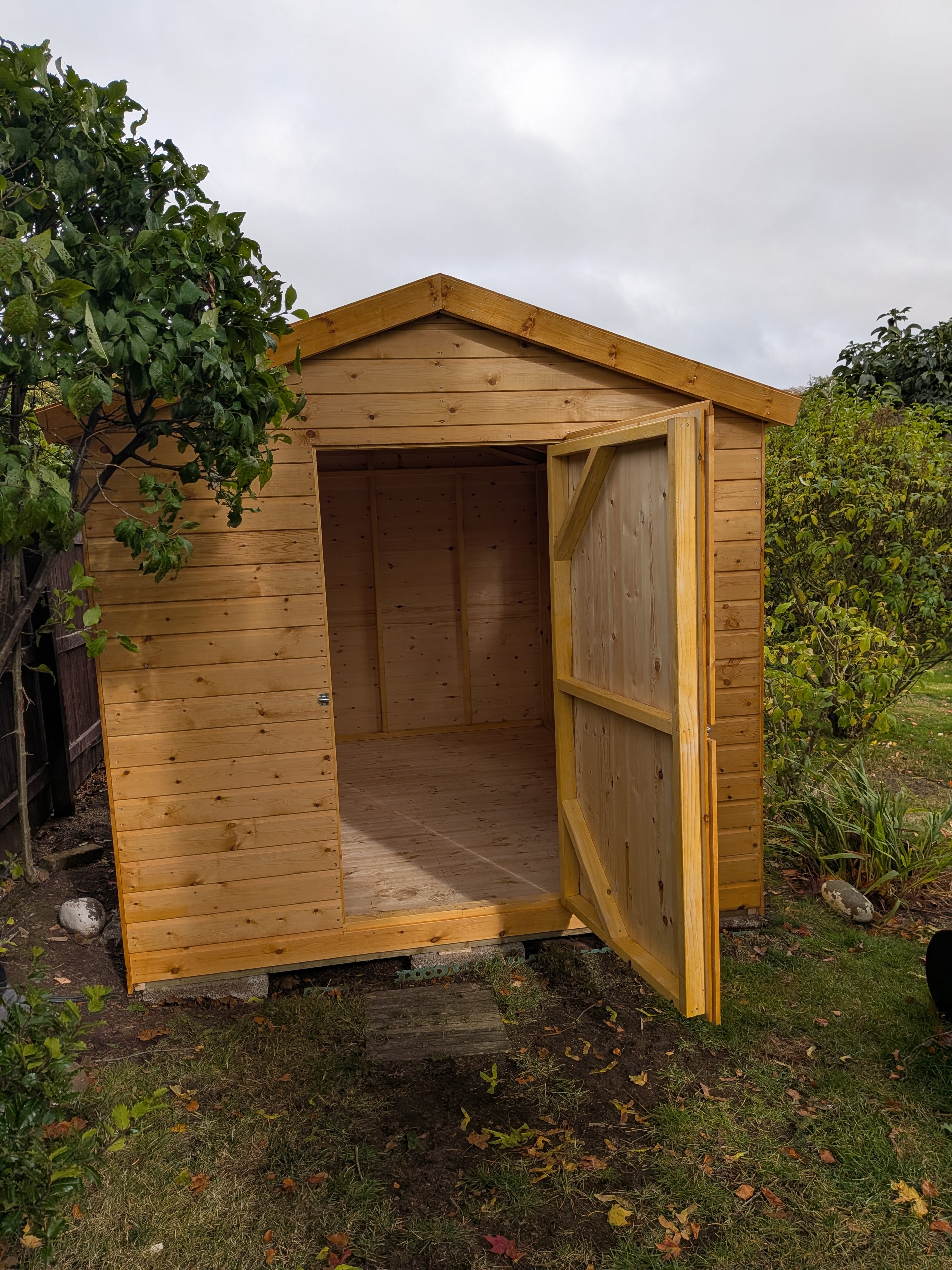 Bespoke timber garden shed in Angus